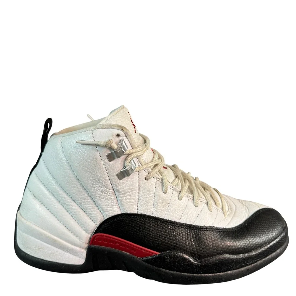 Air Jordan 12 Retro Taxi White Black Red 130690-125 Mens 10 Basketball Shoes